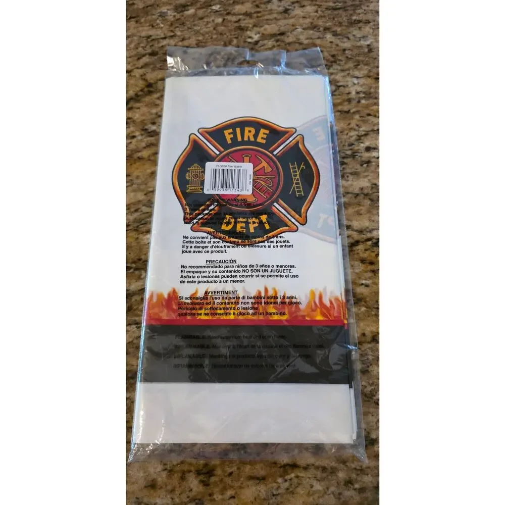 Fire Truck Firefighter Party Decor Set of 3 1 Tablecloth 2 Table Centerpieces